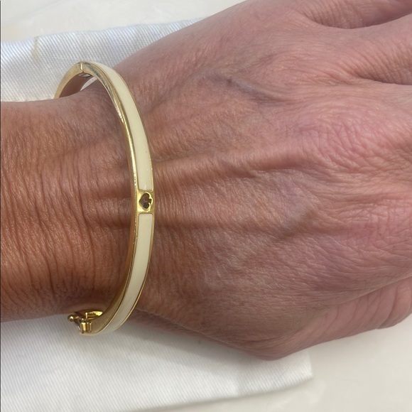 Kate Spade Elegant Gold and Cream Bangle Bracelet - Picture 3 of 4